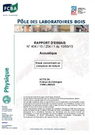 HYBRIS - PV acoustique FCBA