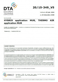 HYBRIS - DTA mur 20/15-349